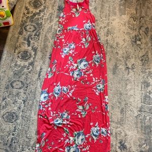 Hot pink maxi dress